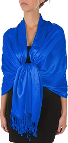 Sakkas 78" X 28" Rayon from Bamboo Soft Solid Pashmina Feel Shawl/Wrap/Stole - color: Midnight