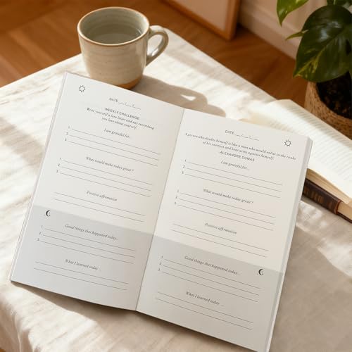 Gratitude Journal for Women - Quick Guided Daily Prompts with Positive Affirmations, Mindfulness Exercises for Happiness, Reflection & Wellness Self Care (5-Minute Routine)
