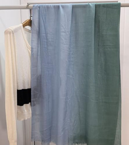 Women's Cotton Scarves Lady Light Soft Fashion Solid Scarf Wrap Shawl - color: 3 # Hole Green Light Blue