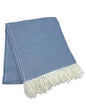 Alashan Cotton Acrylic Adirondack Herringbone Woven Throw (Dusk) - color: Dusk