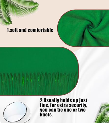 Winter Soft Long Scarf, Pashmina Shawls and Wraps, Warm Large Scarves for Men Women Evening Dress Wedding - color: Green
