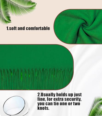 Winter Soft Long Scarf, Pashmina Shawls and Wraps, Warm Large Scarves for Men Women Evening Dress Wedding - color: Green