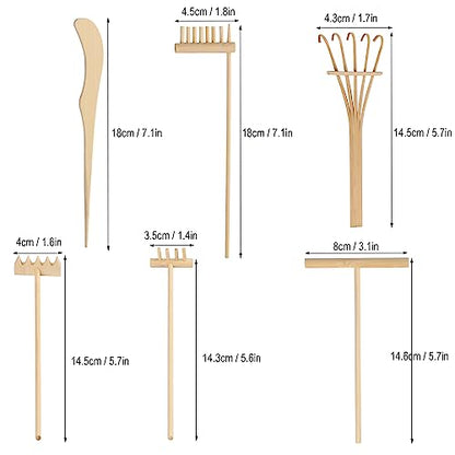 GNIEMCKIN 30 PCS DIY Sand Zen Garden Tools, Mini Zen Garden Rake Sets for Serenity and Spiritual Meditation, Tasteful and Elegant Zen Garden Accessories for Home Decor, and Father or Mother's Gift