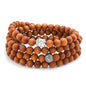 Buddha Charm Meditation Jewelry of 108 Mala Prayer Beads Bracelet or Necklace - style: Wood