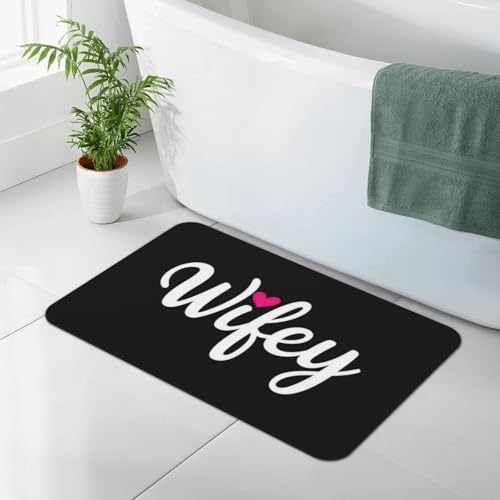 Anti-Skid Washable Toilet Shower Mat Absorbent Quick Drying Doormat Suit for Indoor Outdoor Frontdoor Bedroom Livingroom Love Heart Bride Wifey - color: Pattern 360