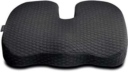 Kensington Cooling Gel Seat Cushion, Ergonomic Cooling Gel Memory Foam Seat Rest for Office Chairs, Car, Home & Travel – Black (K55807WW)