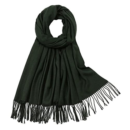 RIIQIICHY Women's Scarf Pashmina Shawls and Wraps for Evening Dress Bridesmaid Wedding Bridal Winter Warm Long Large Scarves - color: Army Green