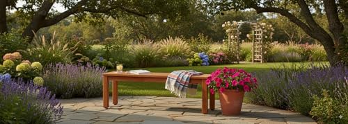 Amazonia Aster Backless Patio Eucalyptus Wood | Ideal for Outdoors and Indoors, 53", Brown Bench