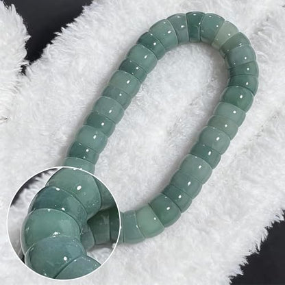Natural Bodhi Seed Bracelets Anxiety Fidget Bracelets Anxiety Relief Items Protection Healing Stretch Bodhi Fidget Bracelet for Women Men - color: Jade Cloud Blue