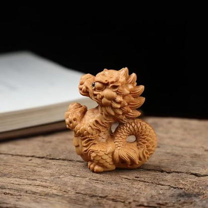 Antique Wildlife Wooden Statue Accents Zen Meditation Wood Sculpture Decor for Living Room Spa Or Yoga Studio Centerpiece Books Living Room Bedroom Ornament