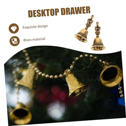 Meditation Healing Spiritual Bell 2Pcs Hand Hand held Bell Buddhist Charm