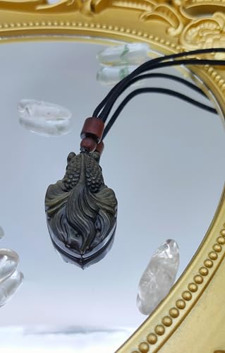 Crystal Pendant Necklaces Healing love Women's Men's choker Obsidian Tiger eye White Crystal Black Gold waterproof dainty Charm stackable statement Cute Stone necklace Unisex - style: Crystal pendant Goldfish