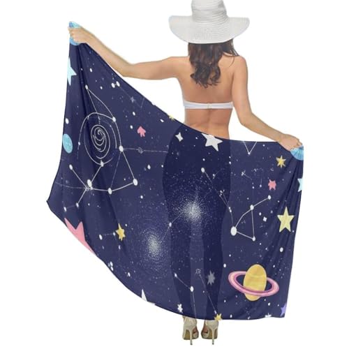 Fashion Travel Swimwear Bikini Wrap All Seasons Chiffon Scarf Beach Yarn Shawl - color: Color977