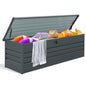 260 Gallon Metal Deck Box Waterproof, Extra Large Outdoor Stroage Box Weatherproof with Lid for Patio Cushions, Garden Tools, Pool Supplies, Black - color: Black(260 Gal)-Metal