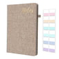 Lined Journal Notebook Linen Hardcover Ruled College Ruled Journals for Writing Note for Women Men Office School - color: Natural