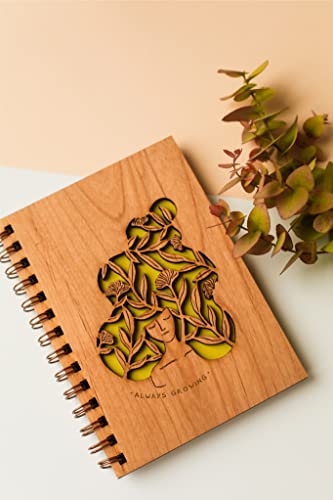 Always Growing Wood Journal [Notebook, Sketchbook, Spiral Bound, Blank Pages]