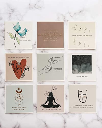 Lamare Positive Affirmation Cards for Women - Meditation Cards and Daily Affirmations for Women I 40 Motivational Cards, Inspirational Cards, Mindfulness Card for Spiritual and Mental Health gifts - size: 4.7 X4.7 inch (Pack of 2), style: Original Affirma