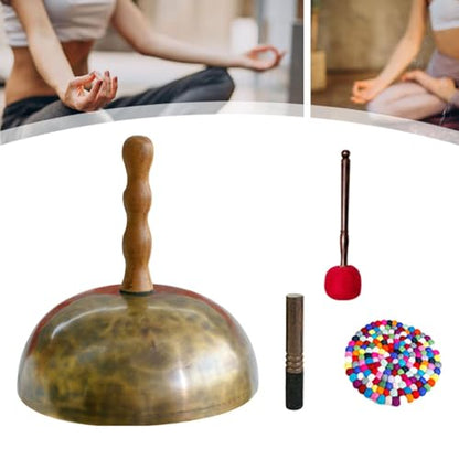 predolo Tibetan Bowl Set with Detachable Handle And Cushion for Sound, Large
