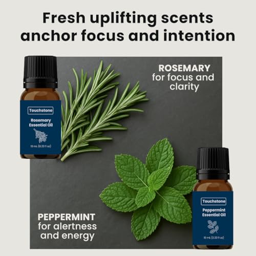 Affirmation Cards with Aromatherapy 50 Daily Motivation and Recovery-Inspired Affirmations with Wooden Stand & Magnetic Gift Box, Rosemary and Peppermint for Mindfulness and Reflection