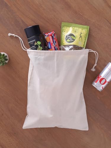 Popular Handicrafts Organic Cotton Dust Proof Storage Bags with Drawstring - Toy - Shoe - Travel - Cloth Bag for Handbags, Purses, & Sneakers - Lint - free Beige (3 Bags - 20"x26") - size: 20"W x 26"H
