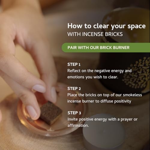 Palo Santo & White Sage Smokeless Incense Bricks & Tree of Life Burner | 2x9 Bricks | Aromatherapy | Essential Oils Based | Natural Air fresheners for Home | Spiritual Smudging Meditation Accessories