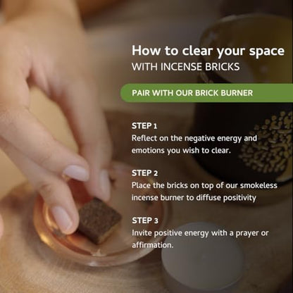 Palo Santo & White Sage Smokeless Incense Bricks & Tree of Life Burner | 2x9 Bricks | Aromatherapy | Essential Oils Based | Natural Air fresheners for Home | Spiritual Smudging Meditation Accessories