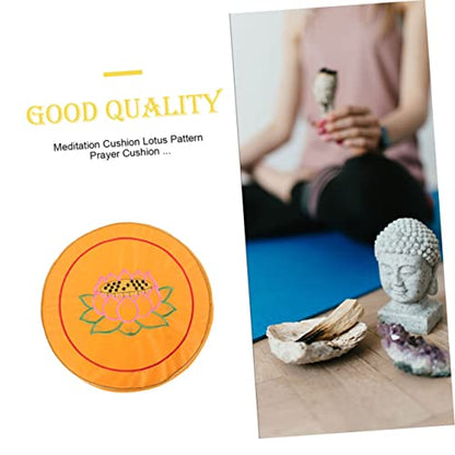 PRETYZOOM 2pcs Round Meditation Cushion Set Comfortable Prayer Mat for Home Use Cotton-Filled Yoga Seat Cushion for Zen Meditation and Spiritual Practices