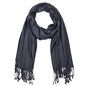 Falari Women's Soft Solid Color Pashmina Shawl Wrap Scarf, for Wedding, Bridesmaid Gifts, Evening Dress - color: Charcoal Grey