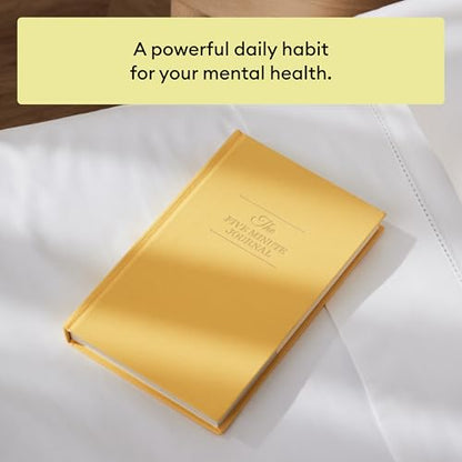 Intelligent Change The Five Minute Journal, Original Daily Gratitude Journal 2025, Manifestation Journal for Mindfulness, Undated Daily Journal with Gold Foiling, Plastic-Free, Yellow - color: Sunshine Yellow