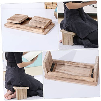 Meditation Bench Yoga Stool Wooden Stool for Meditation Portable Zen Decor