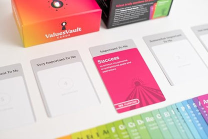 Core Values Cards Sort Deck 208 Values Cards | Therapist-Designed for Self Discovery & Personal Growth Tool