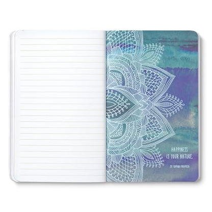 Compendium Softcover Journal – “Who looks outside, dreams. Who looks inside, awakens.”— A Write Now Journal with 128 Lined Pages, 5"W x 8"H - color: Outside Purple