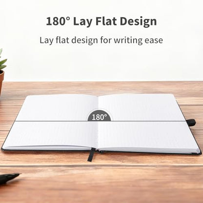 Heture Hardcover Dotted Notebooks, A5 Dotted Journal Notebook for Writing 160 Pages, 8.2 x 5.5 inch, Classic Dotted Notebooks for College/Work/Travel(Dotted-3 Pack, Black) - color: Black, style: Dotted-3 Pack