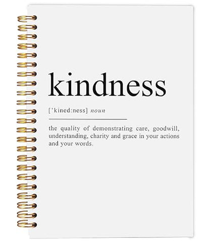 Kindness Definition Inspirational Notebook, Kindness Gifts, Motivational Journal for Women Men, Inspirational Spiral Notebooks 5.5x8.3 Inch - color: 16-explanation-notebook