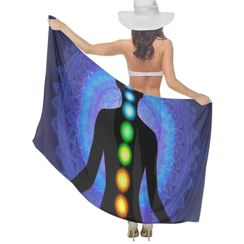 Fashion Chiffon Beach Sarong Sheer Swimsuit Wrap Tranel Long Scarf Decor - color: Color575