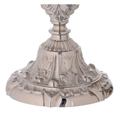 Holyart Silver Plated Brass Altar Set with Decorations