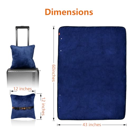 Gel Seat Cushion and Wearable Blanket for Flight