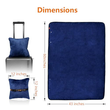 Gel Seat Cushion and Wearable Blanket for Flight