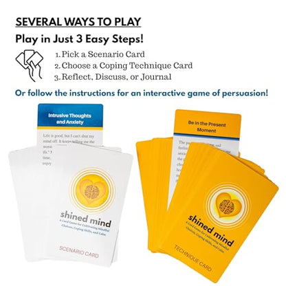 Shined Mind: A Mindfulness Card Game for Anxiety Relief, Coping Skills, Emotional Regulation & Calm – Great for Teens, Adults, Therapists, Teachers
