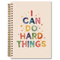 JINYO I Can Do Hard Things Inspirational Notebook, Motivational Positive Notebooks for Note Taking, Affirmations Journals for Writing, Colorful Aesthetic Spiral Notebook 5.5x8.3 Inch - color: white I Can Do Notebook
