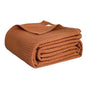 Simple&Opulence 100% Cotton Waffle Weave Throw Blanket 50"x60", Soft Lightweight Breathable Cozy Washed, Layer Blanket for Couch Bed Sofa, Farmhouse Home Decor for Adults All-Season, Rust Orange