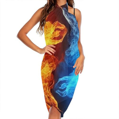 Fashion Travel Swimwear Bikini Wrap All Seasons Chiffon Scarf Beach Yarn Shawl - color: Color974
