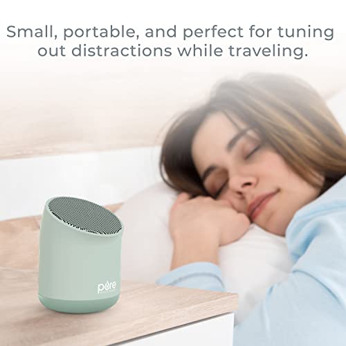 Pure Enrichment Wave Mini Zen Soothing Sound Machine - Portable Sound Machine for Yoga Studios, Travel & Sleep - 6 Relaxing Sounds, Optional Timer & Rechargeable Lithium Battery (Tranquil Green) - color: Tranquil Green