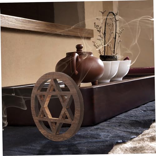 PRETYZOOM Unique Wall Hanging Wood Carving Altar Decor Spiritual Decor Flower of Life Art