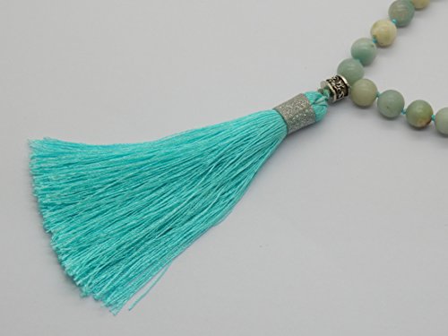 mala Beads Necklace for Women Man, mala Bracelet, Prayer Beads Necklace - color: mix-color amazonite