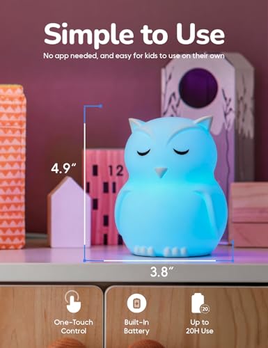 Breathing Pal 'Ollie'- Mindfulness Breathing Light, Guided Visual Meditation Breathing Light, Anxiety Relief Items for Calm Down Corner/Meditation/Sleep Aid for Adult&Kid - size: Ollie (Owl)
