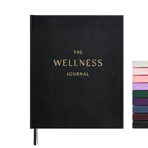 &And Per Se Wellness Journal, Self Care & Daily Journal for Women, Mental Health Planner with Habit Tracker, Diet & Goals, Undated, Gift-Ready (Black) - color: B-Bold Black