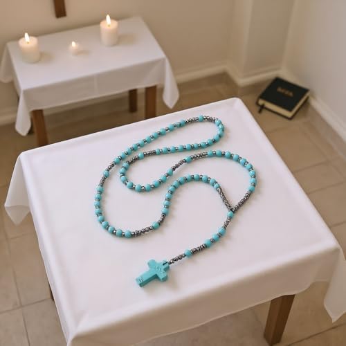 LIYAPEI Triple Protection Necklace with Tiger Eye, Obsidian, and Hematite - Stylish Men's Cross Necklace and Women's Y-Shaped Sweater Chain An Anxiety Relief Beaded Necklace. - color: green