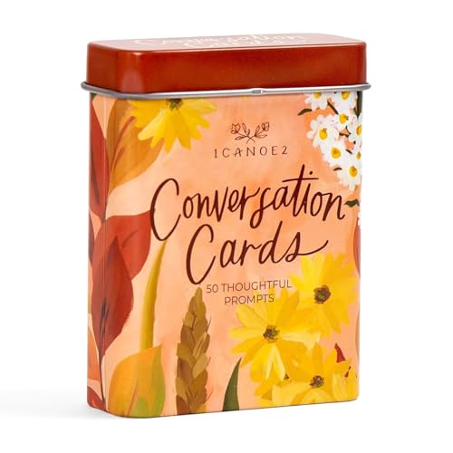 1Canoe2 Conversation Card Deck – Cozy Edition, 50 Warm & Thoughtful Prompts for Fall Nights, Coffee Dates, Family Time, and Meaningful Conversations Around the Table