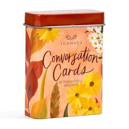 1Canoe2 Conversation Card Deck – Cozy Edition, 50 Warm & Thoughtful Prompts for Fall Nights, Coffee Dates, Family Time, and Meaningful Conversations Around the Table